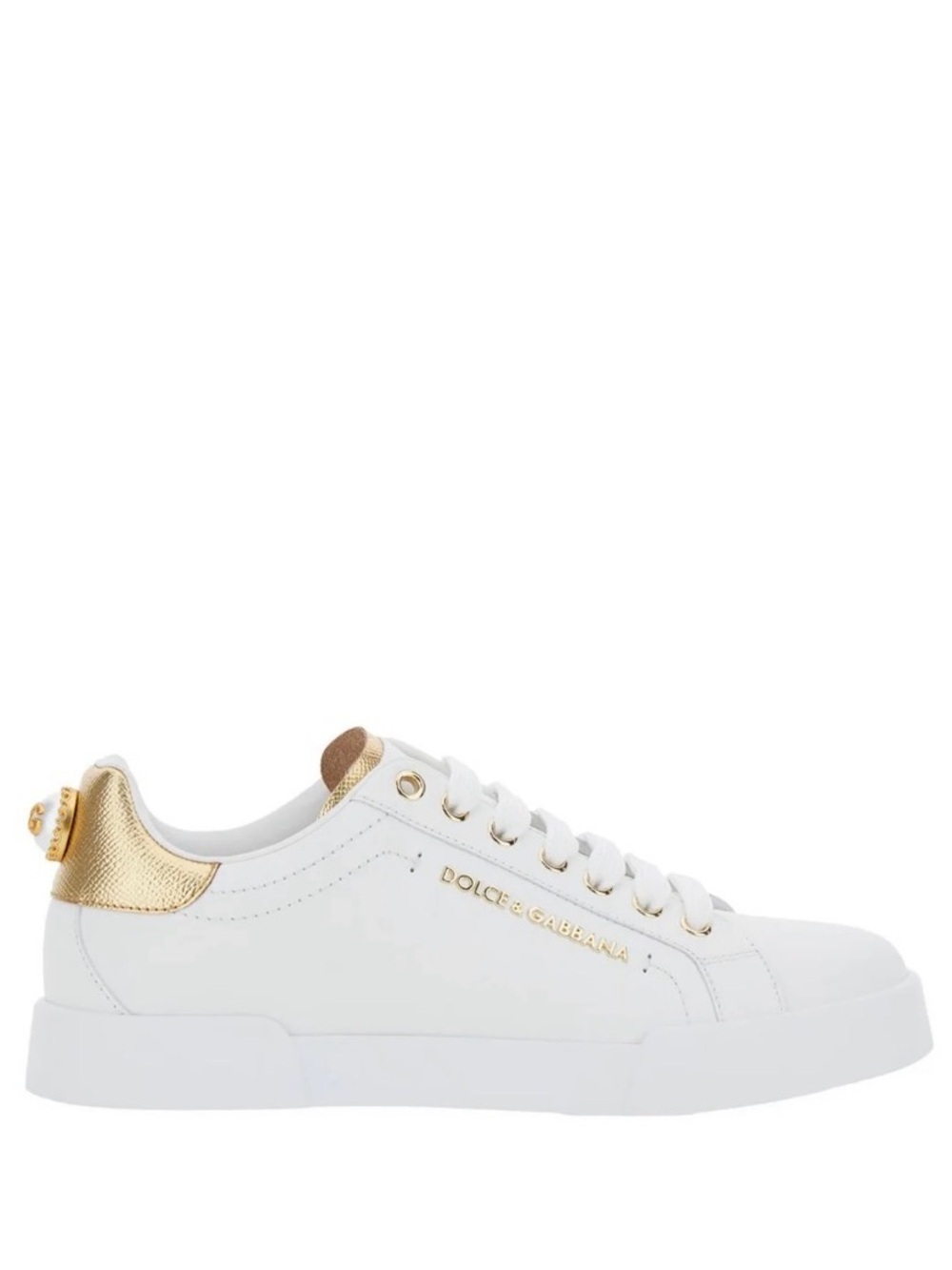 Dolce & Gabbana Calfskin nappa Portofino sneakers with lettering Size 41